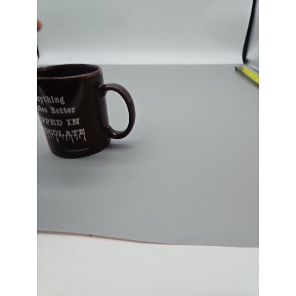 Anything Tastes Better Dipped In Chocolate Coffee Mug Vintage 1990 Brown - Picture 3 of 4